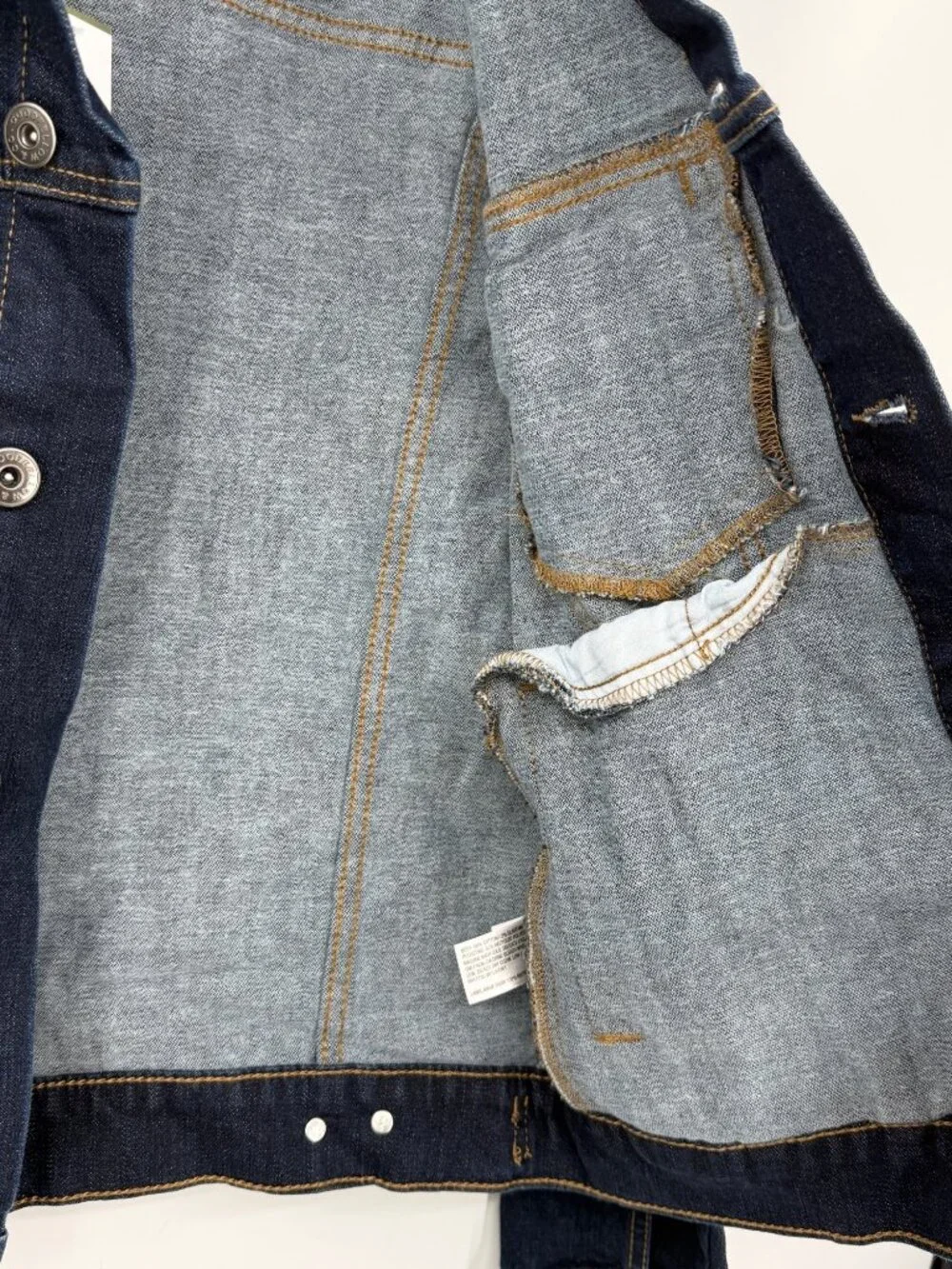Goodfellow Co Womens Small Dark Wash Denim Jacket Cotton Blend New with tags - Picture 10 of 10